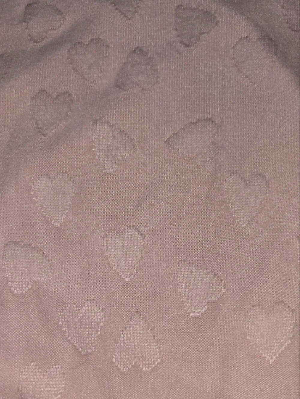 HEIMISH USA Pink V-Neck Heart Pattern Sweater